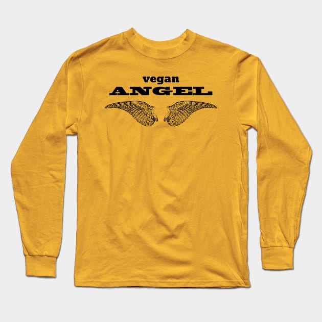 VEGAN ANGEL Long Sleeve T-Shirt by Leela